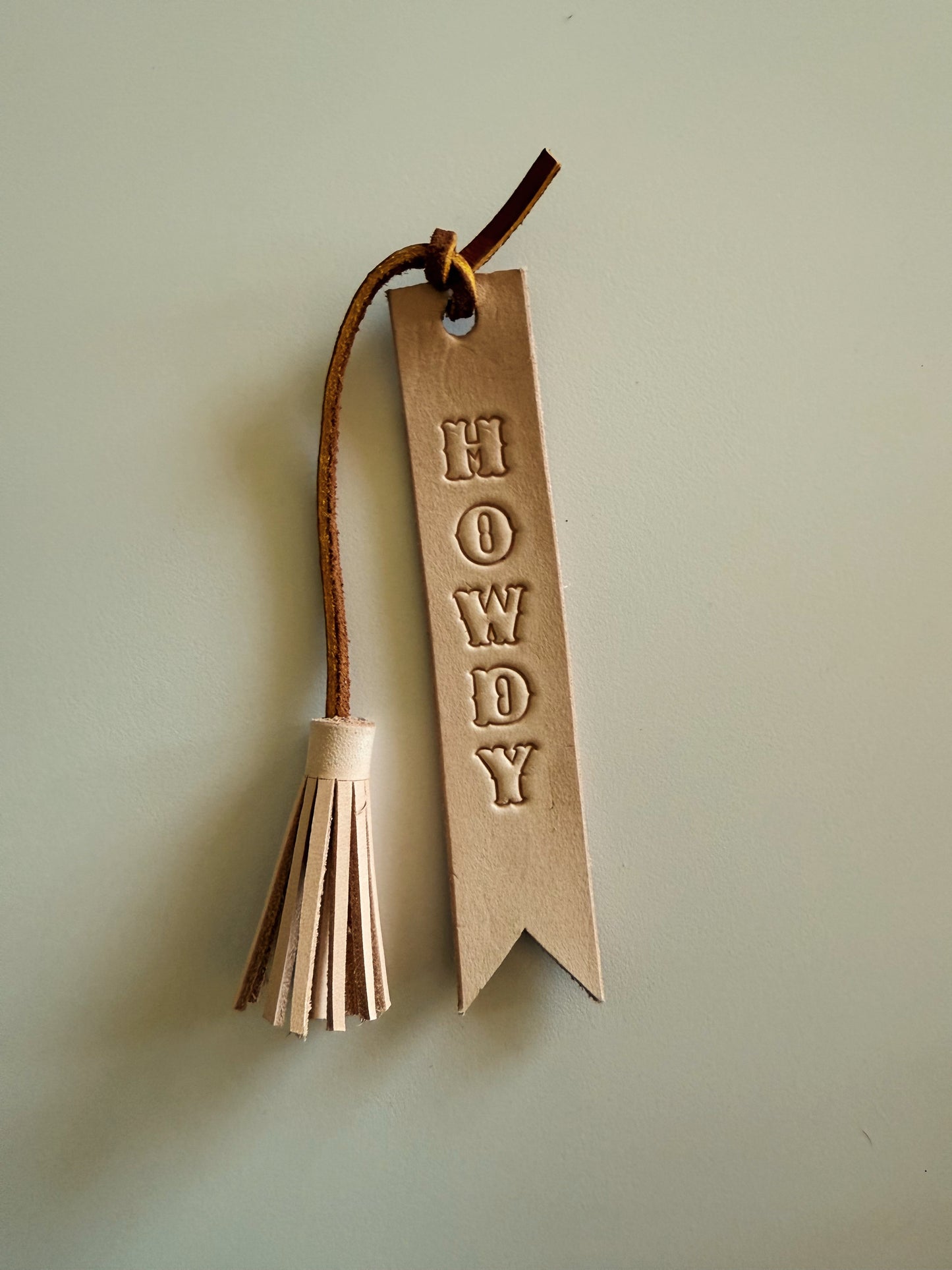 Howdy Leather Bookmark