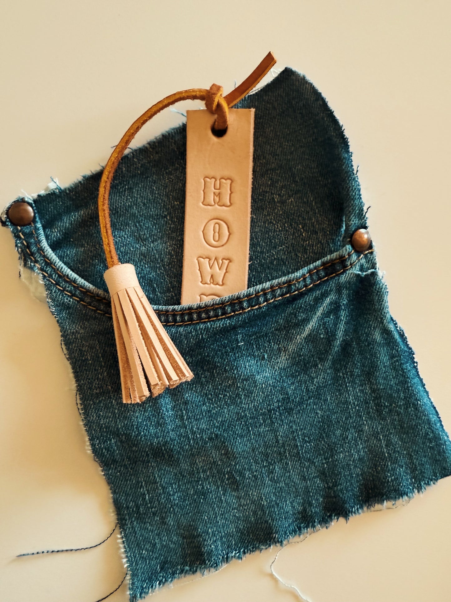 Howdy Leather Bookmark