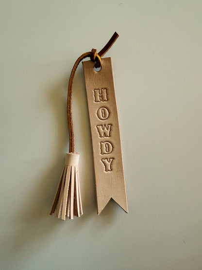 Howdy Leather Bookmark